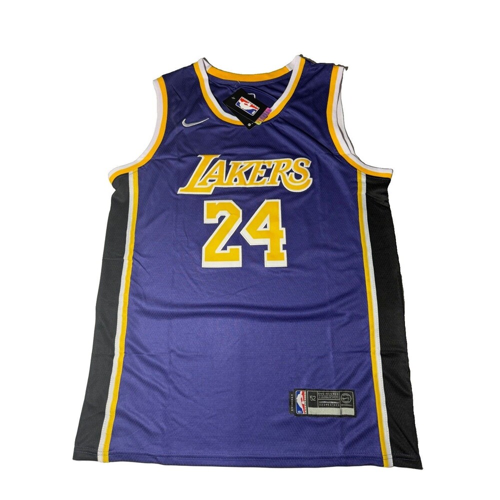 NWT Authentic Nike Kobe Bryant Lakers #24 Swingman Jersey Purple Size 52 XL